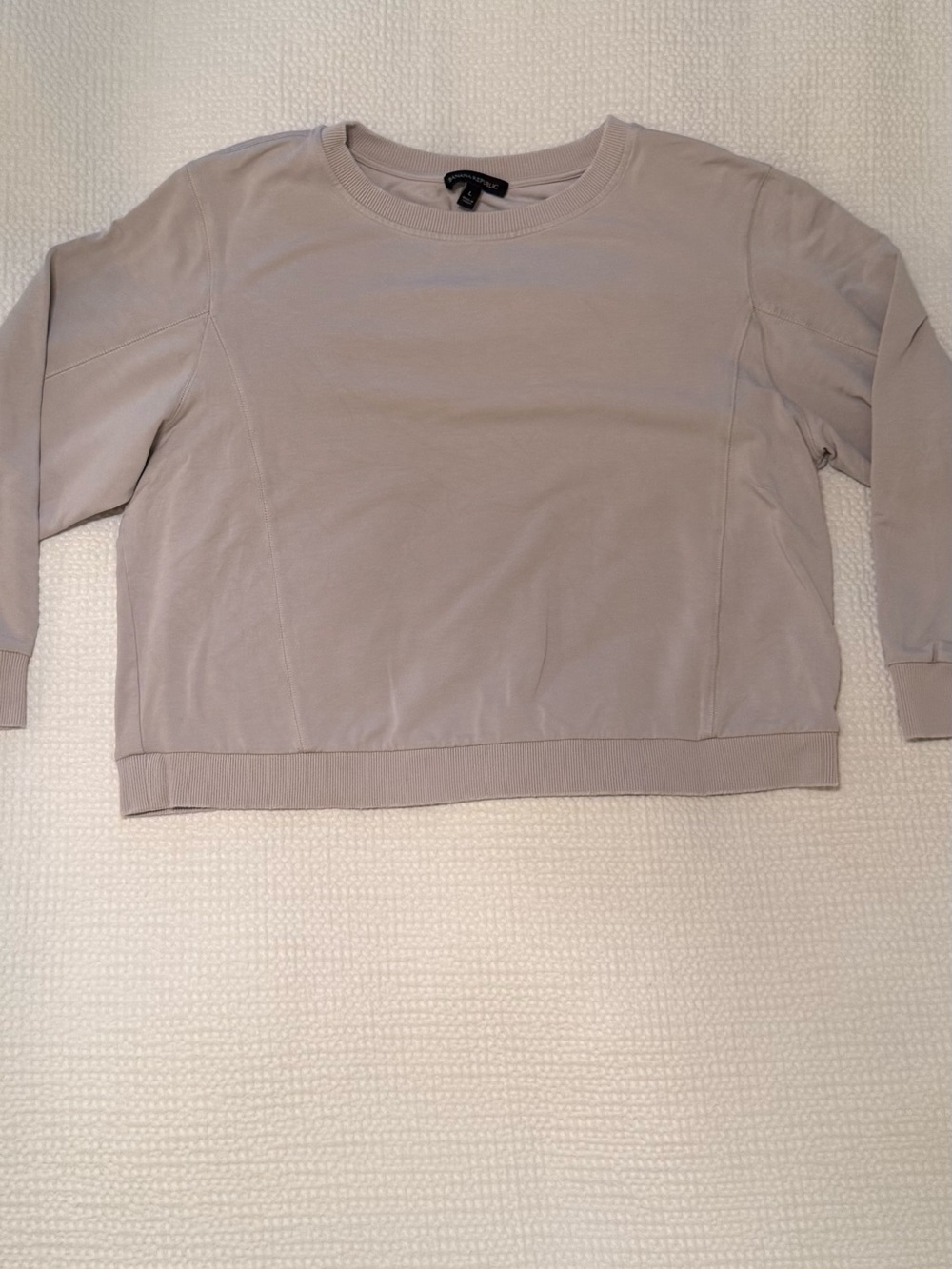 Banana Republic Light Beige Crewneck Sweatshirt | Women's L